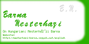 barna mesterhazi business card